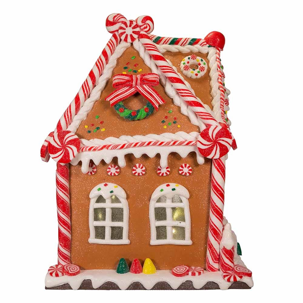 Kurt Adler 13-Inch Battery-Operated Gingerbread House with LED Light and Timer